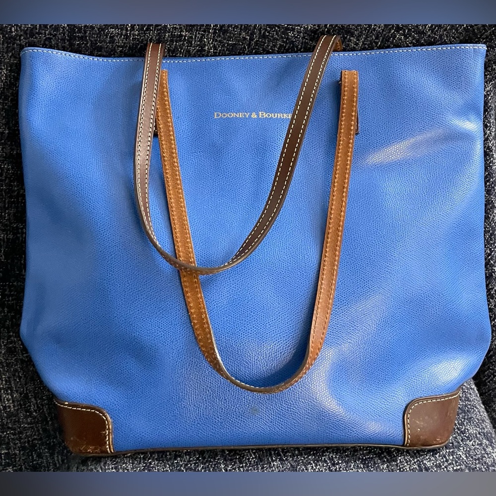Dooney & Bourke Blue Pebble Grain Large Tote